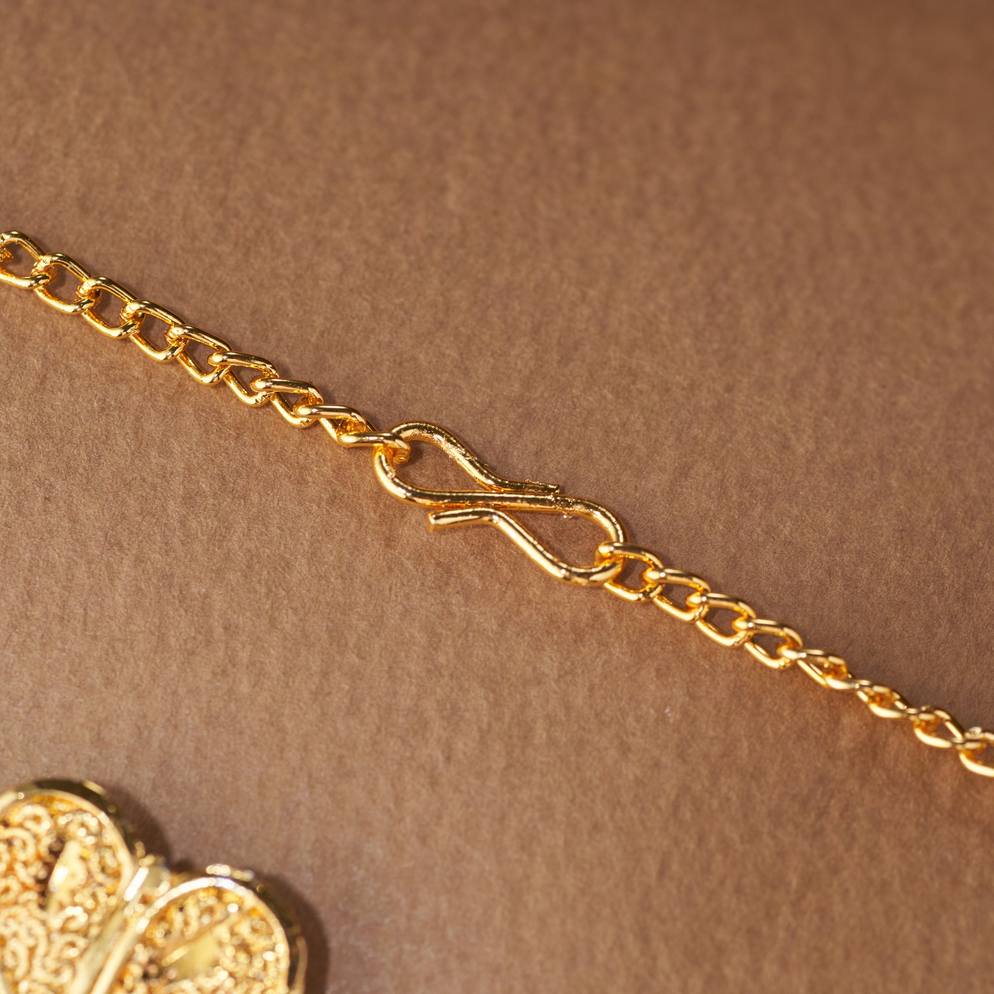 Gold Plated Floral Waistband with Layered Chains | Traditional Kamar Patta for Women