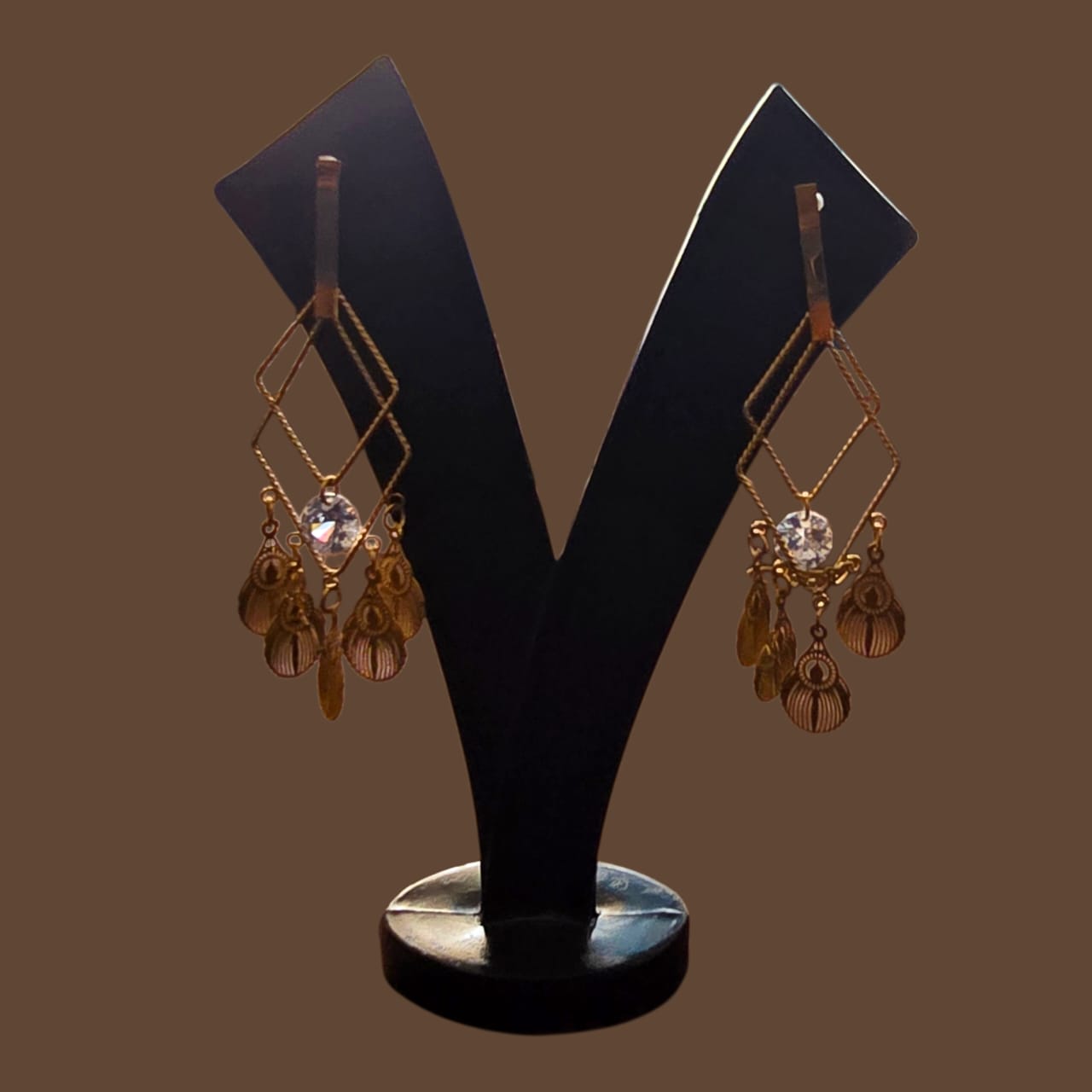 Tilloma™ Celeste White Crystal Geometric Dangle Earrings – Anti Tarnish & Waterproof