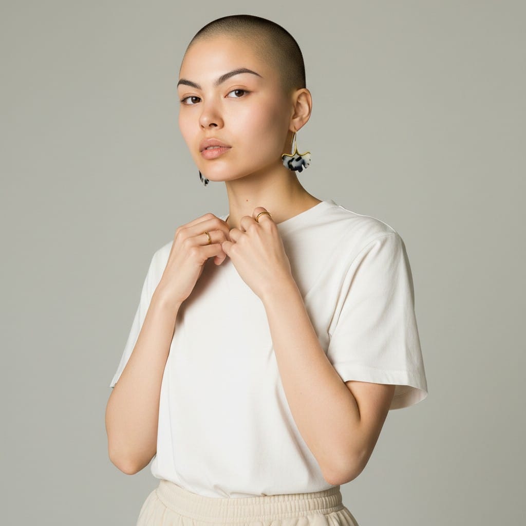 Marble Muse Abstract Drop Earrings – Anti-Tarnish Gold Tone