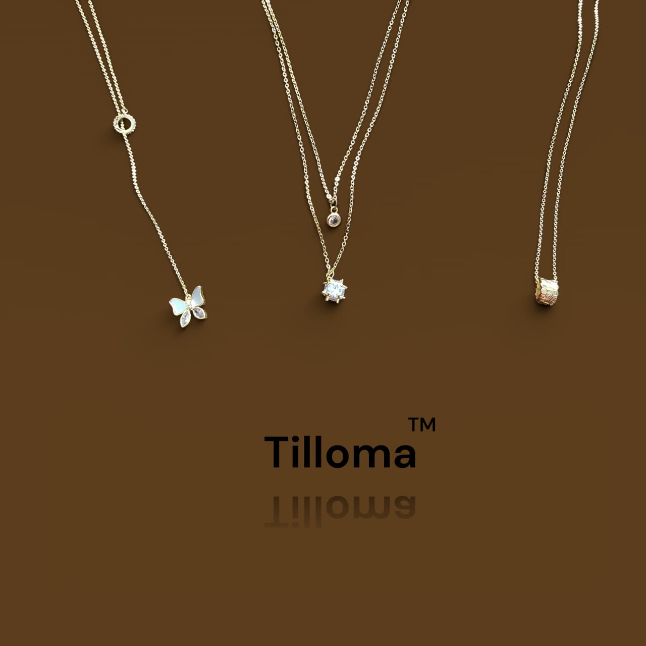 Tilloma™ Anti-Tarnish Layered Chains Combo of 3 – Waterproof & No-Fade Daily Wear Gold Necklaces