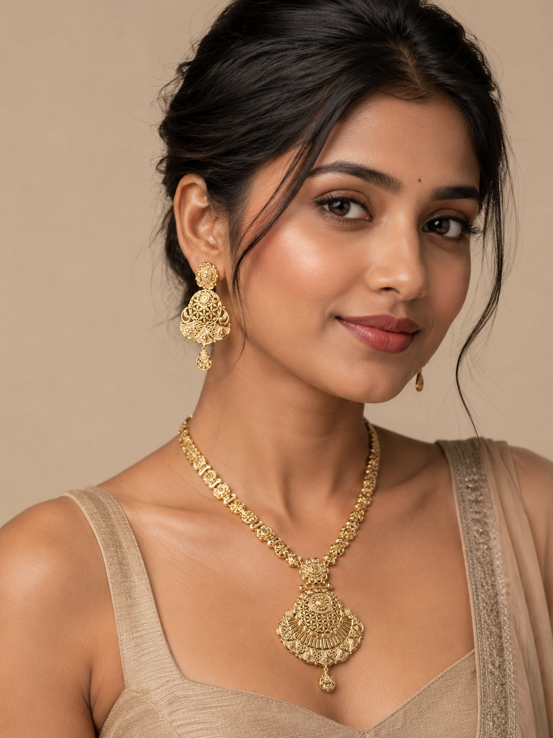 Gold Replica Necklace - Forming Jewellery | Triyanka By Tilloma